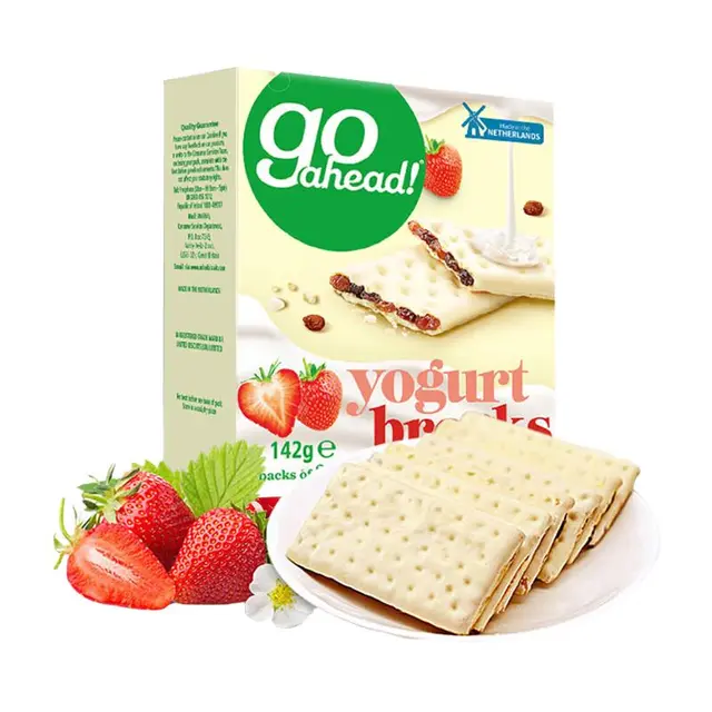 GO AHEAD 果悠萃 酸奶涂层夹心饼干 草莓味 178g
