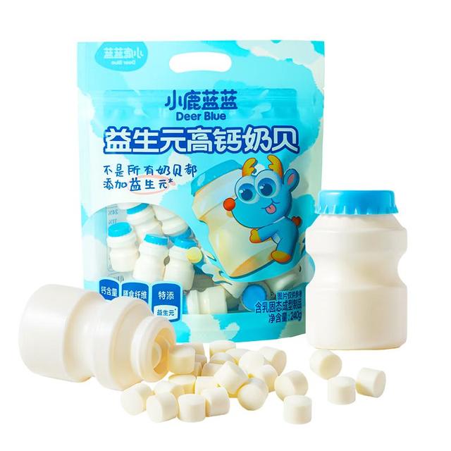 亲子出游：小鹿蓝蓝 益生元高钙奶贝 240g
