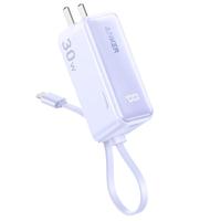  Anker/安克 30W快充 充电宝 自带线插头器  【三合一】自带插头|自带线|紫 5000mAh
