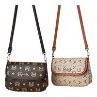 友胜保罗高档女包潮流时尚韩版简约百搭斜挎极简手机包单肩女包小清新 咖啡皇冠