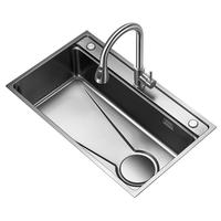 华帝(VATTI)水槽大单槽 米粒压纹纳米厨房水槽洗菜盆一体盆 304不锈钢