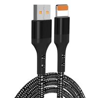 季烁 Lightning 18W 数据线 编织 1m 灰斑马色