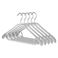 晟旎尚品 衣架宽肩无痕塑料晾衣挂架子防滑收纳衣服撑干湿两用20只摩登灰 【简约家装必备】防滑不鼓包-灰