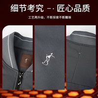 才子（TRIES）夹克男外套春秋季上衣男士简约纯色棒球服立领商务中青年行政风 灰色 L (170/88A)