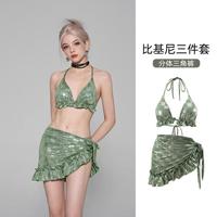 温泉游泳衣泳池度假拍照女微胖女孩遮肉性感显瘦