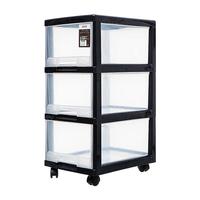 禧天龙禧天龙免安装收纳柜简易衣柜床头柜儿童零食玩具储物柜 五层白框灰色【33*43*105.5cm】