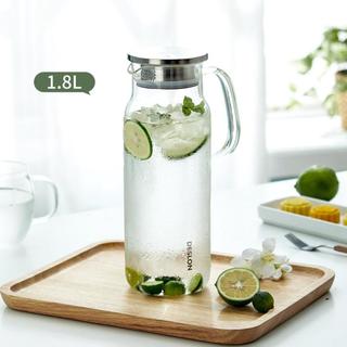 手工吹制大容量1.8L高硼硅凉水壶耐高温玻璃水壶冷水壶家用