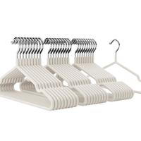 四万公里40000KM衣架家用挂衣防滑无痕晾衣挂宿舍用衣服挂架晒衣服撑子 【奶油白 20只】浸塑衣架
