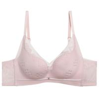 爱慕内衣女无钢圈洞洞薄杯透气小胸聚拢文胸 柔光AM178441美肤B70