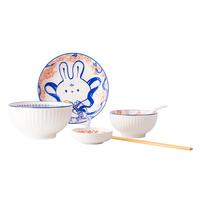 共禾京品 萝卜墩墩 陶瓷餐具套装 6件套