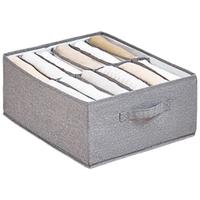 EACHY衣服裤子收纳盒子衣柜收纳分隔牛仔裤分格整理收纳箱灰色12格