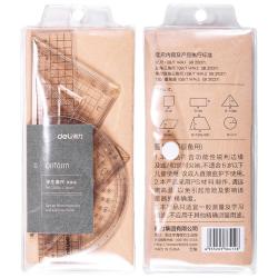 得力 牛皮纸系列 72004 绘图组合套尺 4件套