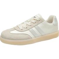 15MINS德训鞋女夏季复古厚底舒适板鞋百搭休闲鞋 D1382AQ5 米色 36