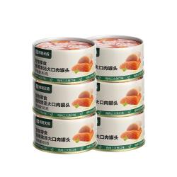 网易天成 网易严选猫湿粮宠物零食浓汤大口肉罐头 鸡肉+三文鱼85g*6罐