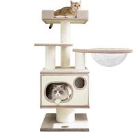 兽牌 猫爬架小户型带窝猫架小型猫窝四季通用剑麻猫屋猫树缅因布偶适用 123cm 4层 禅意Pro