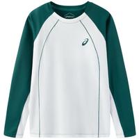 亚瑟士（asics）童装运动插肩袖T恤吸湿排汗抗菌针织内搭2025年春季331251003050 131白绿色 170