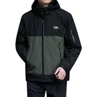 JEEP SPIRIT吉普夹克男秋冬外套男士加绒保暖运动休闲软壳风衣上衣 焦糖 M