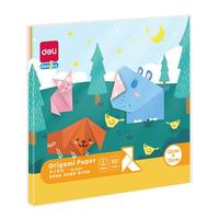 deli 得力 83631 儿童手工折纸 彩色 12*12cm 100张