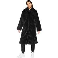 耐克(NIKE)棉服女士春季 24运动服时尚中长款休闲服翻领潮流大衣羊羔绒 DQ6839-010/店长/ L