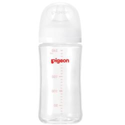 贝亲 自然实感第3代PRO系列 AA188 玻璃奶瓶 240ml L 6月+