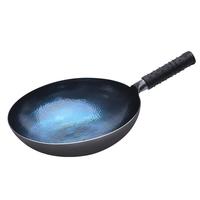 章锻 章丘老式铁锅手工锻打炒锅无涂层物理不粘锅 老式家用圆底炒菜锅 36带耳(6-8人)开锅 36cm