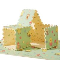 babygo宝宝爬行垫婴儿拼接加厚XPE防滑58*58*2cm6片装平台特供小鸡花花 小鸡花花XPE58cm6片