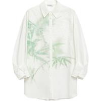 播【新中式】播国风衬衫女倪妮同款2024设计蕾丝上衣BDR1CD0007 W10浅云白 浅云白 L