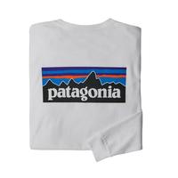 巴塔哥尼亚（Patagonia）男士混纺棉轻便logo潮流圆领长袖T恤卫衣L/S P-6 Logo 38518 WHI（白里发蓝） L