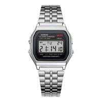 卡西欧(CASIO)男表小金表小方块运动男女电子表 送A159WA-N1D