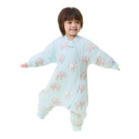 i-baby儿童恒温睡袋秋冬针织夹棉分腿睡袋宝宝防踢被暖心款大象物语110