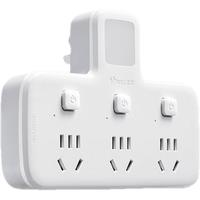 BULL 公牛 GN-96033Y 品字形一转三插排 带夜灯