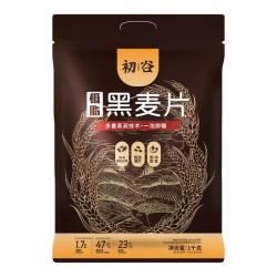 初谷 高纤低脂黑麦片1kg即食黑燕麦片无添加蔗糖免煮营养早餐