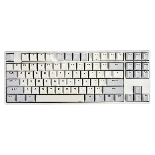 NIZ 宁芝X87系列PLUM 87键2.4G双模无线静电容键盘白灰色静电容轴无光