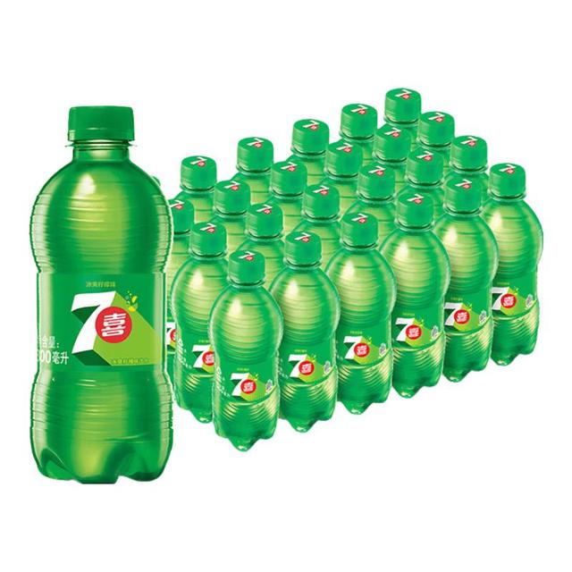 七喜 百事可乐七喜7UP 柠檬味 碳酸饮料汽水 300ml*24小瓶 整箱装