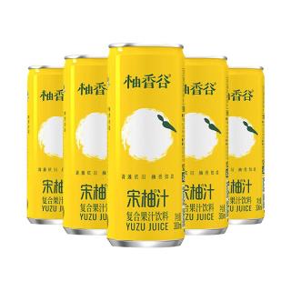 YUZUVALLEY 宋柚复合果汁饮料双柚汁300ml*24罐 鲜果萃取饮料整箱京东自营