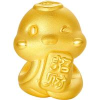 周六福 ZHOU LIU FU 黄金转运珠女款硬金生肖本命年发财蛇宝足金串珠 定价 1.15g