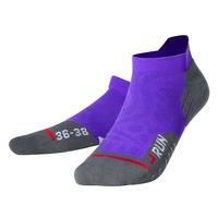 悍将（HNK）专业跑步袜子男女马拉松跑步袜子毛巾底压缩袜吸湿透气速干运动袜 3.0极光紫一双装 L(42-44)