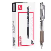 deli 得力 SG-S801 按动中性笔 速干黑色 0.5mm 12支装