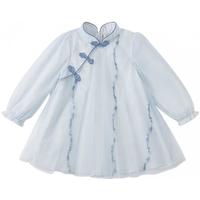 DAVE&BELLA 戴维贝拉 DK1221007 女童连衣裙 浅蓝色 130cm