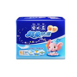 安儿乐 超柔防漏系列 纸尿片 XL29片