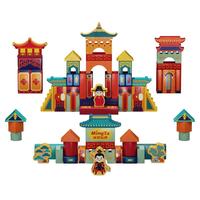 MingTa 铭塔 国潮系列 MT8302 大宋风韵积木 100颗粒（积木+图册+布袋）