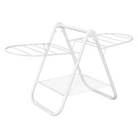 欧润哲飘窗晾衣架迷你落地折叠晾衣杆婴儿家用阳台晾挂衣服晒衣架大号 MINI个性款 钢琴白 - 95cm