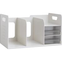 SDLP 时代良品 SD-2633 创意桌面收纳书立 透明抽屉款 白色