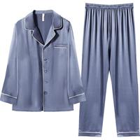 JINSANTA 金三塔 男士真丝家居服套装 YSM9A203 高级灰 XL