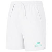 Skechers斯凯奇儿童夏季短裤男女童休闲时尚透气舒适户外运动裤P225K070 亮白色/0019 160