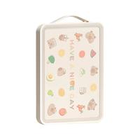 好管家不锈钢菜板防霉抗菌家用砧板水果案板辅食粘板pp双面菜板 【双面抗菌】魔方不锈钢+PP 42cm