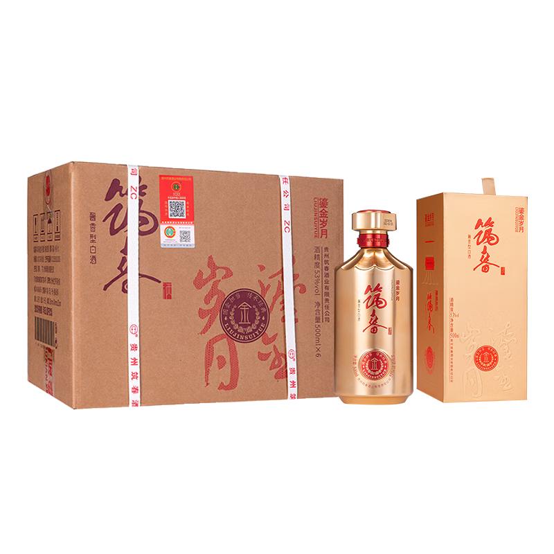  筑春 鎏金岁月 酱香型白酒  礼盒装 53%vol 500mL