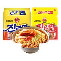 不倒翁金拉面120g*10(原味+辣味)韩国 夜宵速食面袋装 方便面速食