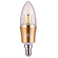 雷士 NVC  e27e14螺口LED灯泡吊灯白光光源家用超亮节能蜡烛灯尖泡（其它、9瓦三色光LED灯泡、其它）