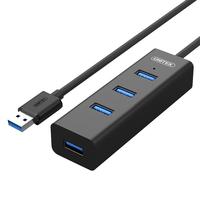 UNITEK 优越者 Y-3089 USB3.0集线器 一分四 3m 简约黑